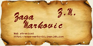 Zaga Marković vizit kartica